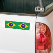 TWEE Braziliaanse nationale vlag Bumpersticker (Op Truck)