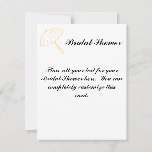 Twee Bridal Uitnodiging van de Shower (Achterkant)