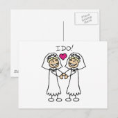 Twee briden briefkaart (Voorkant / Achterkant)