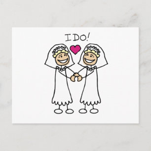Twee briden briefkaart