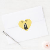 Twee briden hart sticker (Envelop)