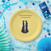 Twee briden papieren bordje (Feest)