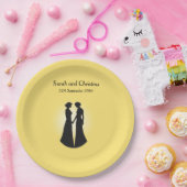 Twee briden papieren bordje (Feest)