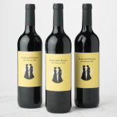 Twee briden wijn etiket (Flessen)