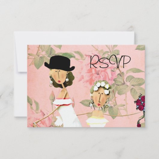 Twee Brides RSVP Kaartje (Voorkant)