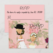 Twee Brides RSVP Kaartje (Voorkant / Achterkant)