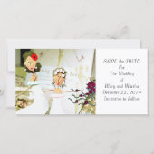 Twee Brides sparen de Datum Save The Date (Voorkant)