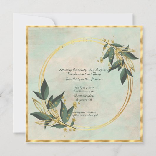 Twee Brides van de lesbische Waterverf Greenery We Kaart (Achterkant)