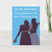 TWEE BRIDES WEDDING CONGRATULALATIONS KAART (Voorkant)