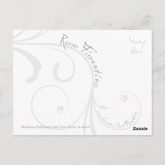 Twee briefkaart met krulgelige haren (Achterkant)