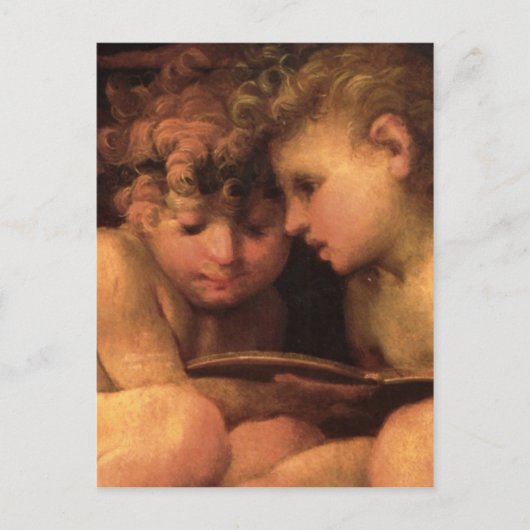 Twee briefkaart met krulgelige haren (Voorkant)