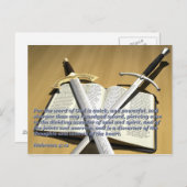 Twee Briefkaarten met een speerwoord (Voorkant / Achterkant)