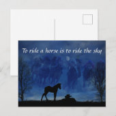 Twee Briefkaarten met een Thoroughbred Racehorse F (Voorkant / Achterkant)
