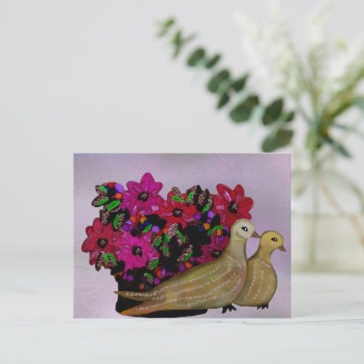 Twee Briefkaarten met schroefdoven (Staand voorkant)