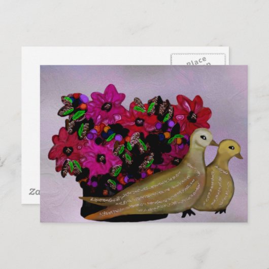 Twee Briefkaarten met schroefdoven (Voorkant / Achterkant)