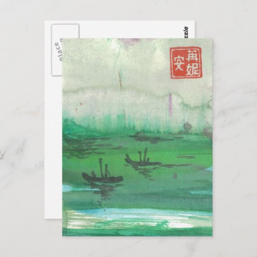 Twee Briefkaarten met zeilboten (Voorkant / Achterkant)