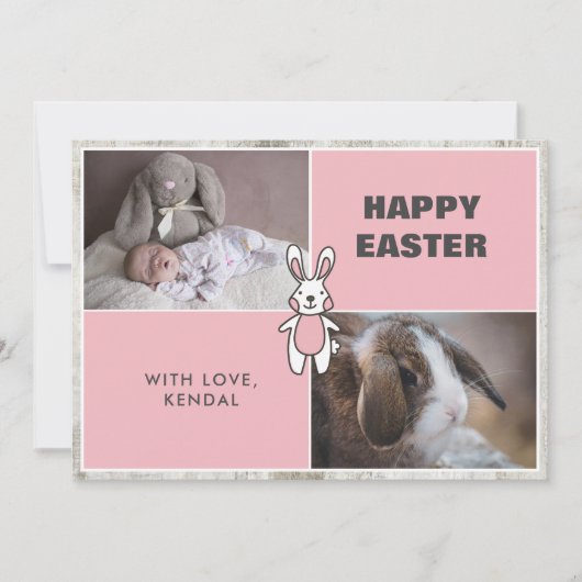 Twee Briefkaarten voor fotocollage Pasen (Voorkant)