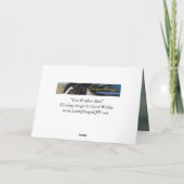 Twee broers ontmoeten elkaar - Wild Horse Wenskaar Kaart (Achterkant)