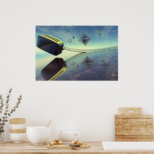 Twee broodroosters Abstract KunstPoster Poster (Keuken)