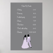 Twee Brugevenementen (Lila en grijs) Poster (Voorkant)