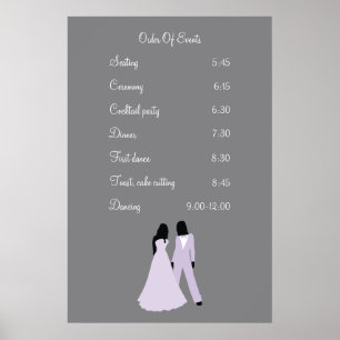 Twee Brugevenementen (Lila en grijs) Poster