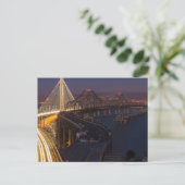 Twee bruggen San Francisco-Oakland Bay Bridge Briefkaart (Staand voorkant)