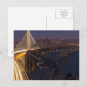 Twee bruggen San Francisco-Oakland Bay Bridge Briefkaart (Voorkant / Achterkant)
