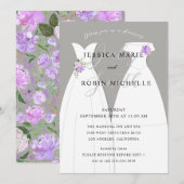 Twee bruiddress Lesbians ShowPaars Kaart (Voorkant / Achterkant)