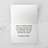 Twee bruidegoms abstracte trouwdag felicitaties kaart (Binnen)