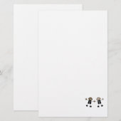 Twee bruidegoms dansen vrolijk interraciaal briefpapier (Voorkant / Achterkant)