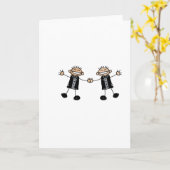 Twee bruidegoms dansen vrolijk kaart (Gele Bloem)