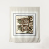 Twee bruidegoms Gay Ananas Tiki hoofd Retro Trouwe Wandkleed (Voorkant)