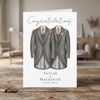 Twee bruidegoms Gefeliciteerd met jullie trouwdag Kaart