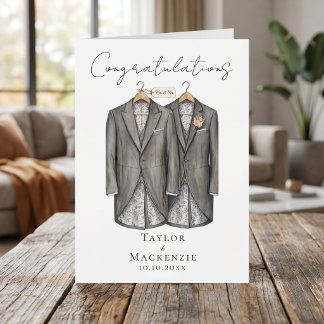 Twee bruidegoms Gefeliciteerd met jullie trouwdag Kaart