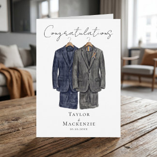 Twee bruidegoms gefeliciteerd met jullie trouwdag kaart