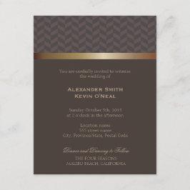 Twee bruidegoms-homo trouw uitnodiging