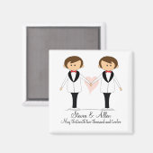 Twee Bruidegoms Huwelijk Magneet Favorieten (Voorkant / Achterkant)