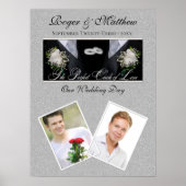 Twee Bruidegoms Huwelijksdag Tuxedo's Foto Poster (Voorkant)