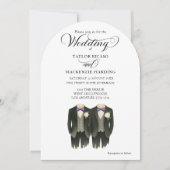 Twee bruidegoms in Rainbow Stropdassen Gay Wedding Kaart (Voorkant)