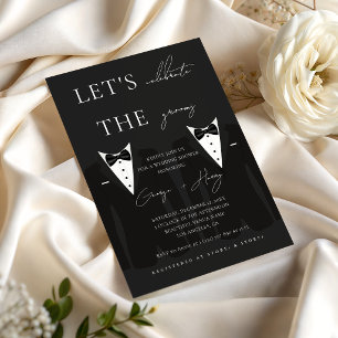 Twee bruidegoms LGBTQ Tuxedo stijlvolle trouwfeest Kaart