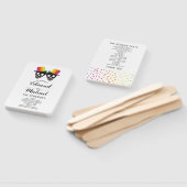 Twee bruidegoms regenboogkleuren gay trouwprogramm handwaaier (Niet-gemonteerd)