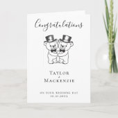 Twee bruidegoms Teddy Bears Gefeliciteerd bruiloft Kaart (Voorkant)