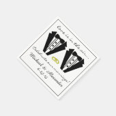 Twee Bruidegoms-Tuxedo bruiloft Servetten (Hoek)