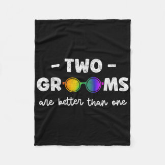 Twee Bruidegoms Zijn Better Dan One Tee Lgbt Gay B Fleece Deken