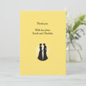 Twee Bruiden Bedankkaart (Staand voorkant)