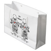 Twee Bruiden Biker Motorfiets Bruiloft Groot Cadeauzakje (Voorkant Gekanteld)