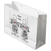 Twee Bruiden Biker Motorfiets Bruiloft Groot Cadeauzakje (Voorkant Gekanteld)