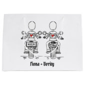 Twee Bruiden Biker Motorfiets Bruiloft Groot Cadeauzakje (Voorkant)