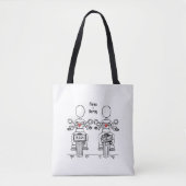 Twee Bruiden Biker Motorfiets Bruiloft Tote Bag (Voorkant)