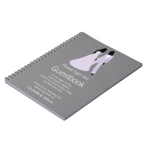Twee bruiden bruiloft gastenboek. notitieboek